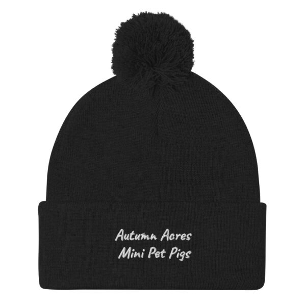 Pom-Pom "Autumn Acres Mini Pet Pigs" Beanie - Image 2