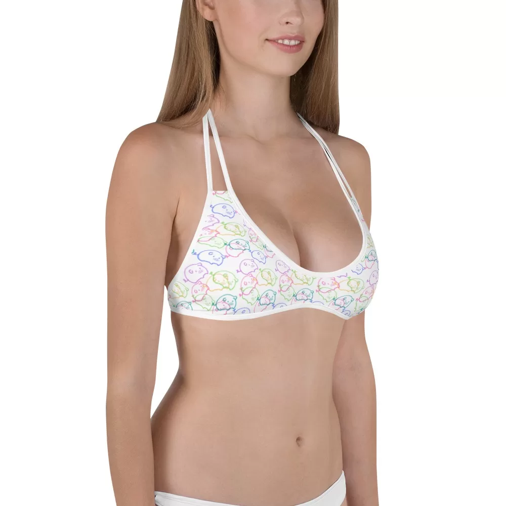 Colorful Piggy Bikini Top (TOP ONLY) - Image 14