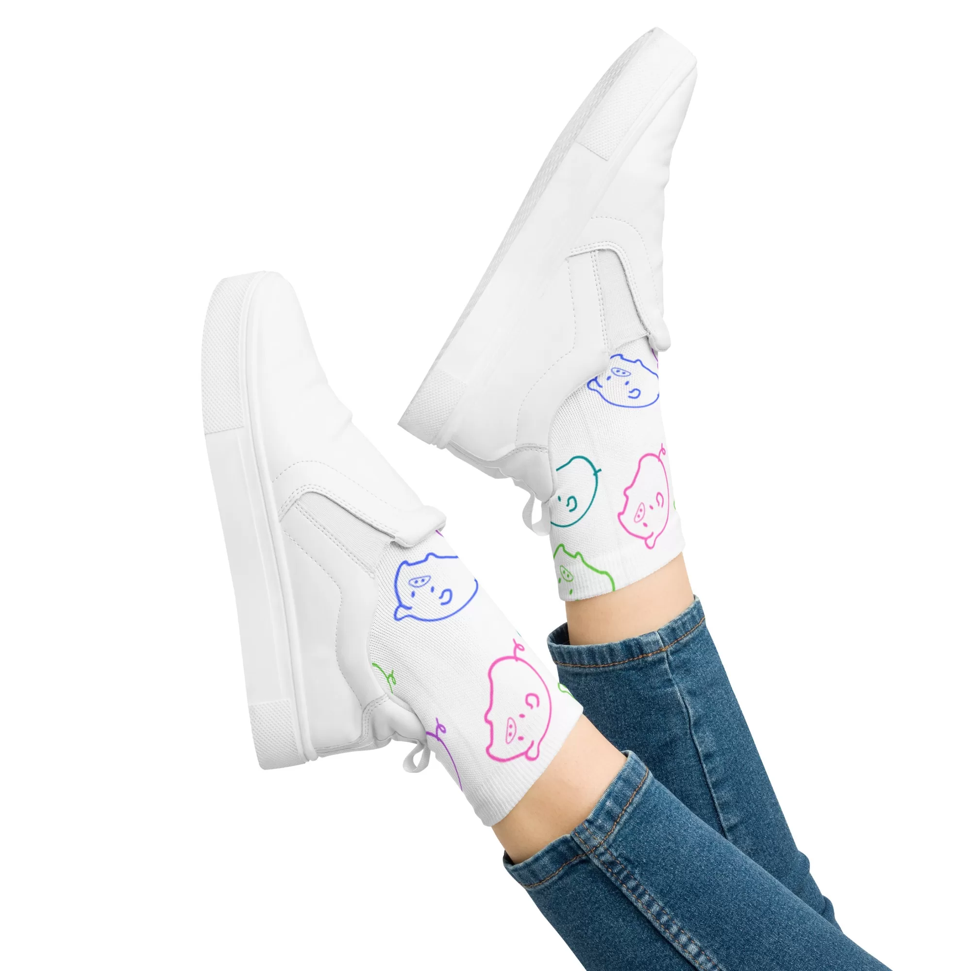 Colorful Piggy Ankle socks