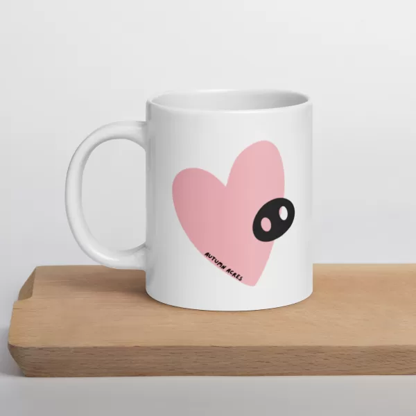 White glossy mug