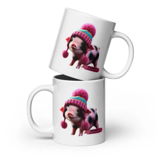 White glossy mug