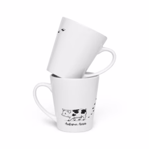Autumn Acres Pig Hoof Prints Latte mug
